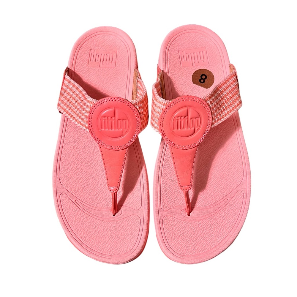 Fitflop Walkstar Finestripe Sandals Size 8 in Sunshine Coral